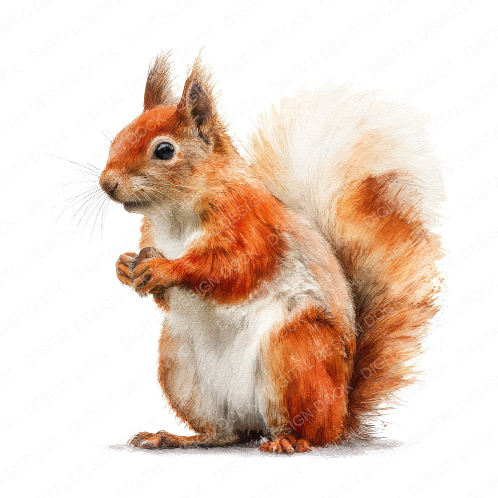Cute Little Squirrel Clipart Set (DDD008237)