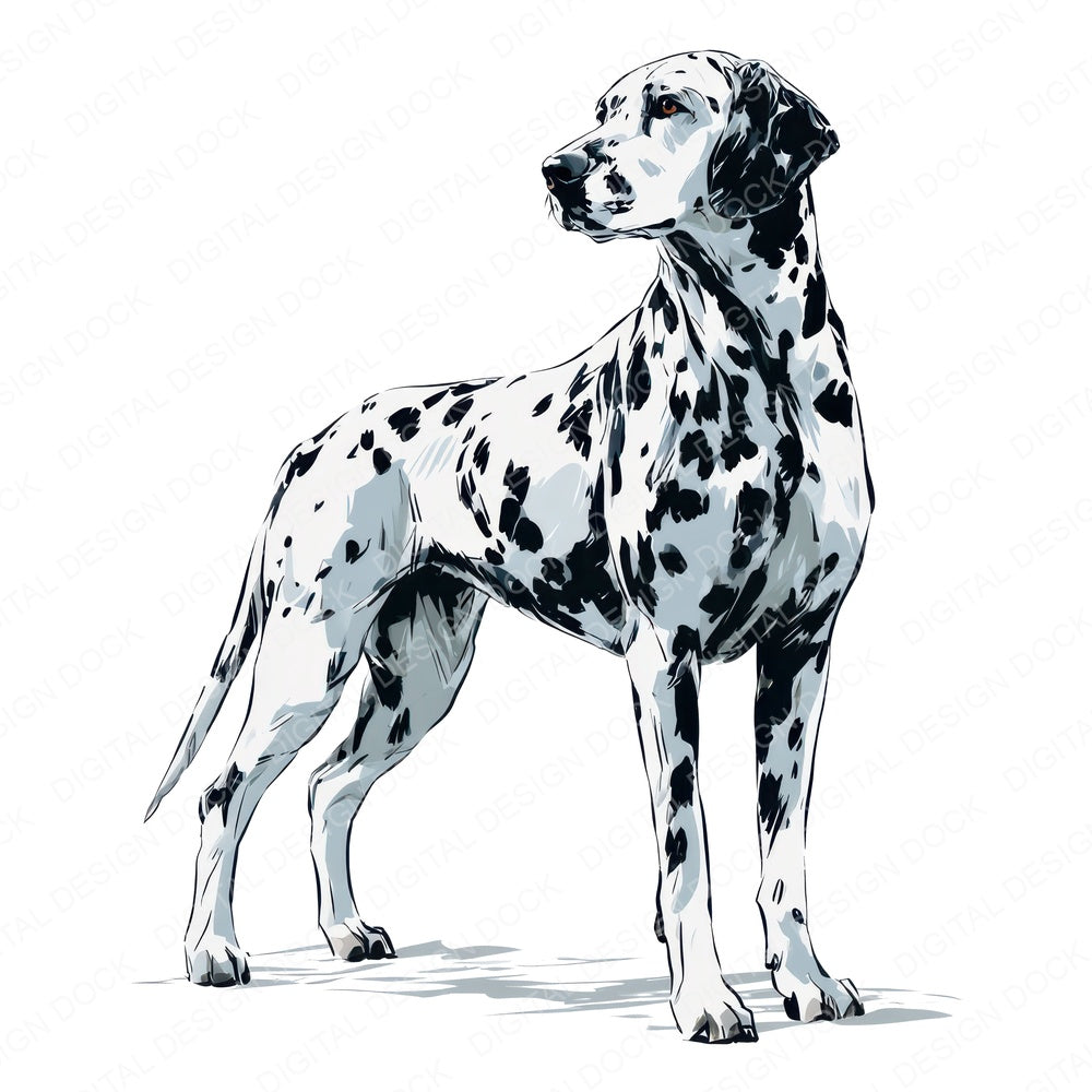 Dalmatian Watercolour Dog Clipart Set (DDD018050)