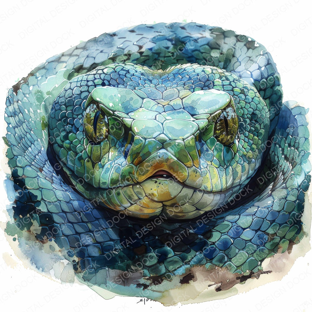 Defence Posture Snake fussy cut sheet in A4 format showing all 12 designs on one printable page