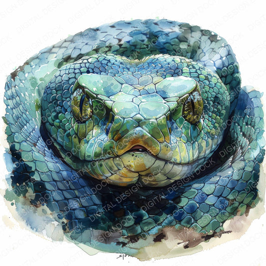Defence Posture Snake fussy cut sheet in A4 format showing all 12 designs on one printable page