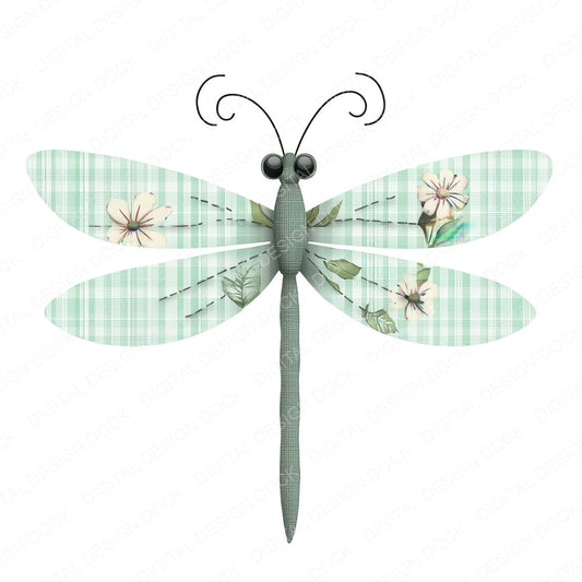 Fabric Dragonfly Patch fussy cut sheet in US Letter format showing all 12 designs on one printable page