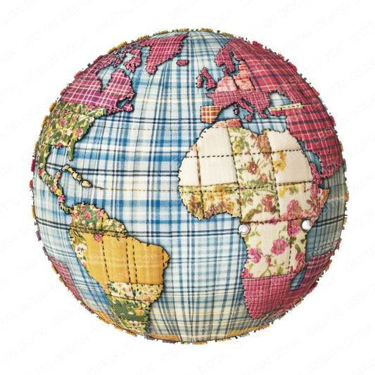 Fabric Planet Earth fussy cut sheet in A4 format showing all 12 designs on one printable page