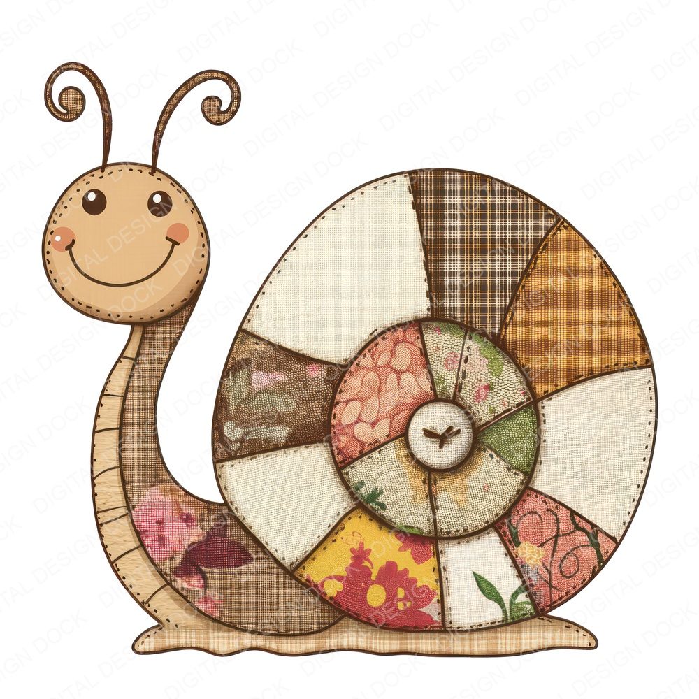Fabric Snail Shell Clipart Set (DDD005270)