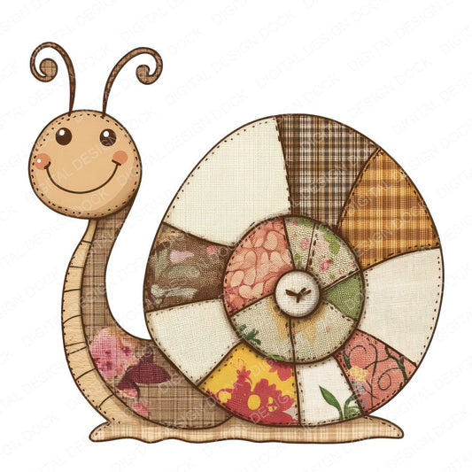 Fabric Snail Shell Clipart Set (DDD005270)