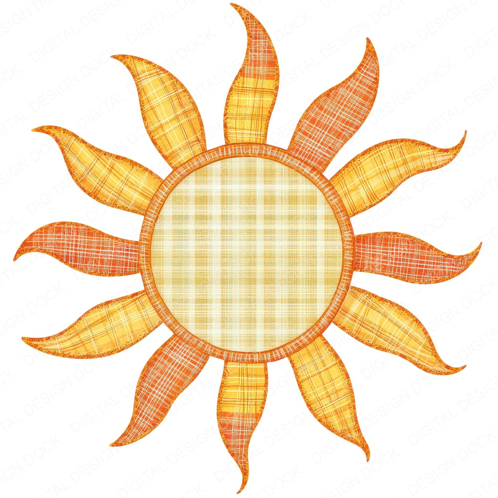 Fabric Sunshine Burst fussy cut sheet in A4 format showing all 12 designs on one printable page