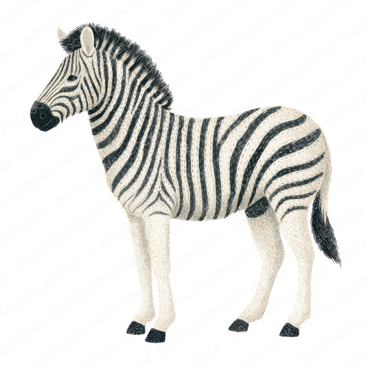 Fabric Zebra fussy cut sheet in US Letter format showing all 12 designs on one printable page