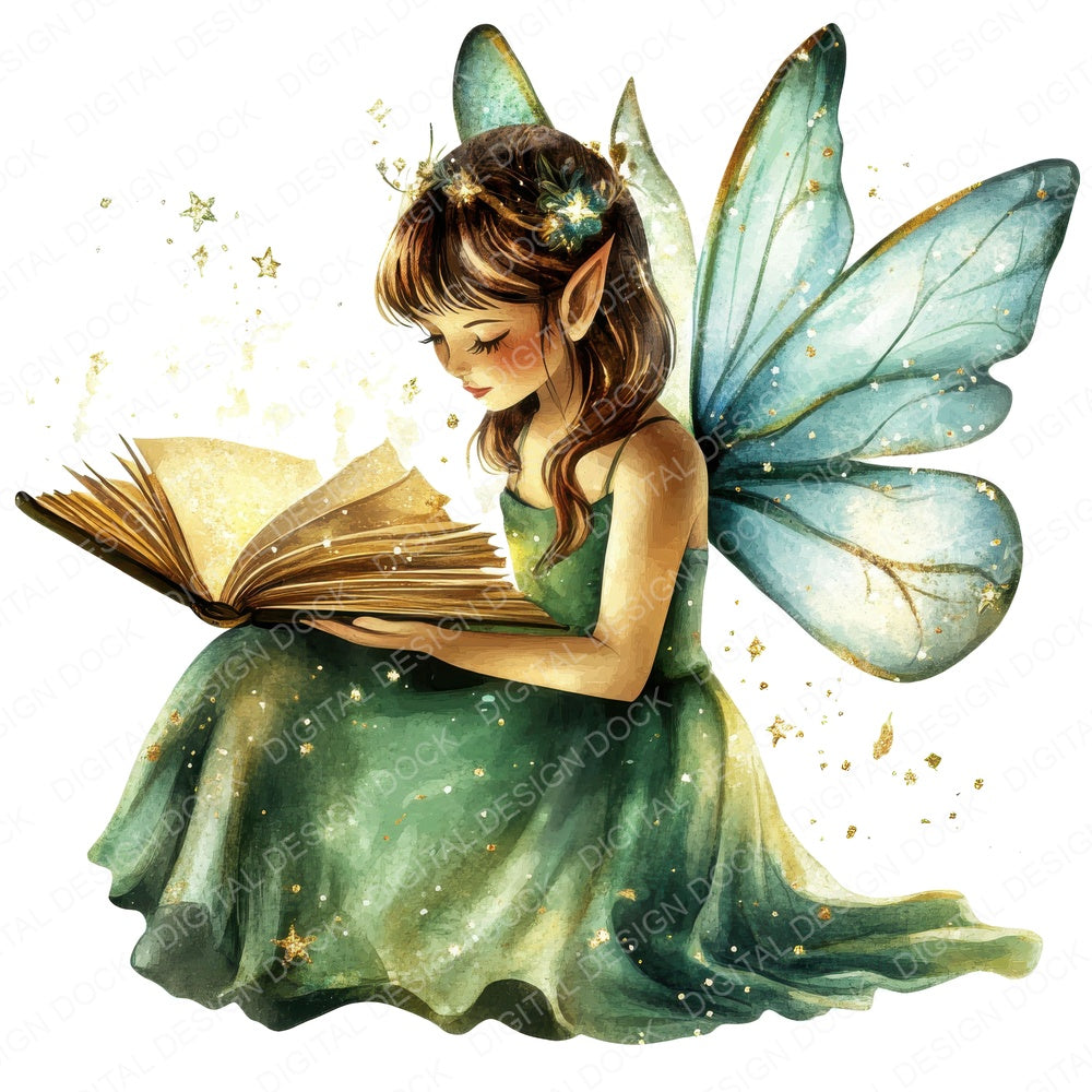 Fairy Reading Magic Book Fussy Cut Sheets (DDD009681)