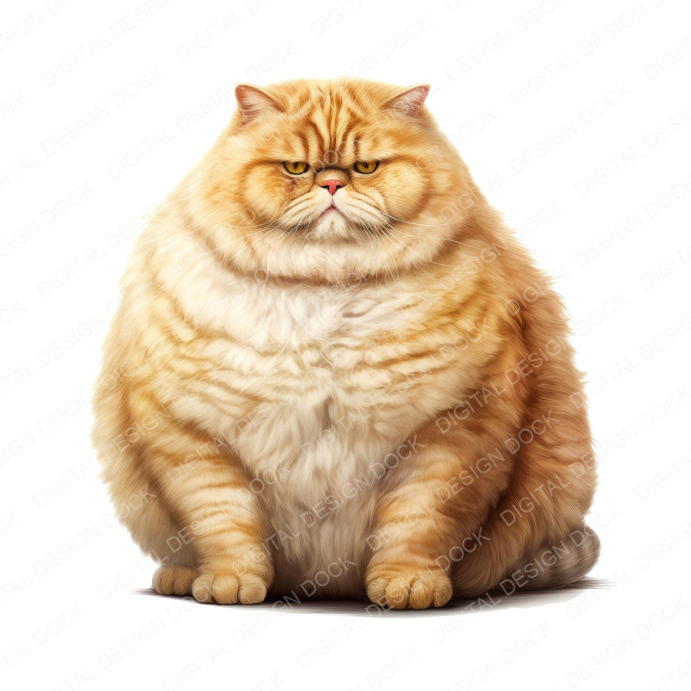 Fat Grumpy Cat fussy cut sheet in A4 format showing all 12 designs on one printable page