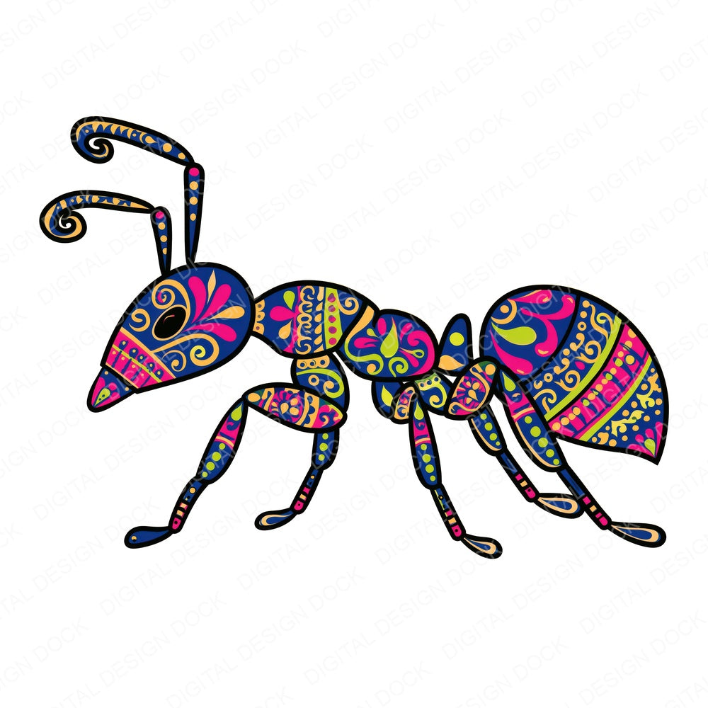 Folk Art Ant Fussy Cut Sheets (DDD013845)