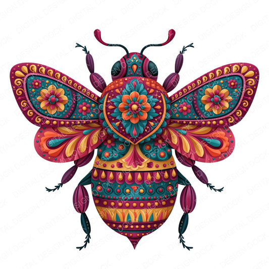Folk Art Bee Clipart Set (DDD013826)