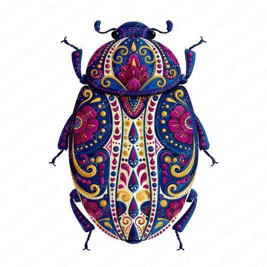 Folk Art Beetle Clipart Set (DDD013827)