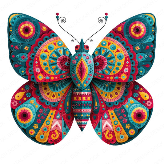 Folk Art Bold Butterfly Clipart Set (DDD013828)