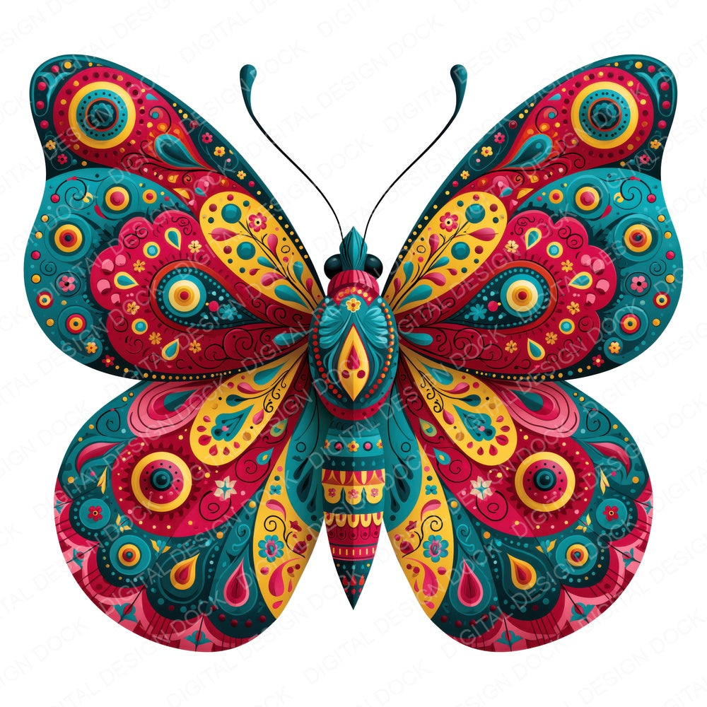 Folk Art Bold Butterfly Fussy Cut Sheets (DDD013848)