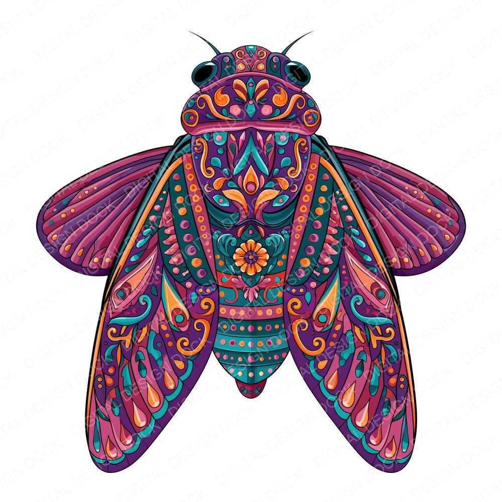 Folk Art Cicada Fussy Cut Sheets (DDD013850)