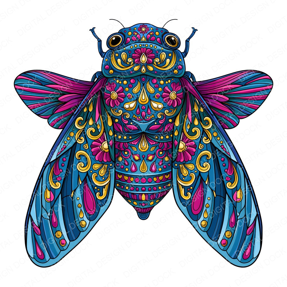 Folk Art Cicada Fussy Cut Sheets (DDD013850)