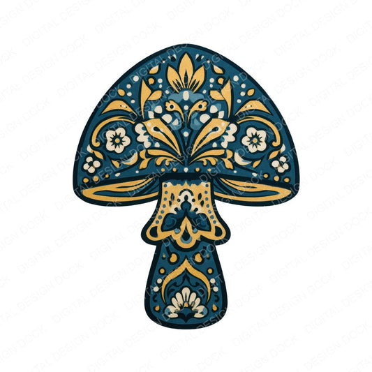 Folk Art Mushroom Clipart Set (DDD013689)