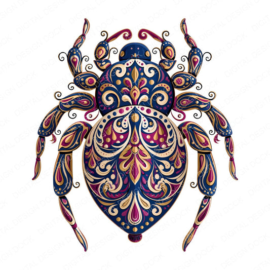 Folk Art Spider Clipart Set (DDD013839)