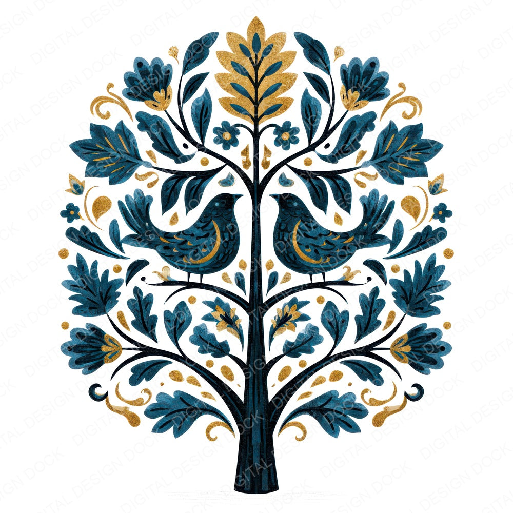 Folk Art Tree of Life Fussy Cut Sheets (DDD013712)