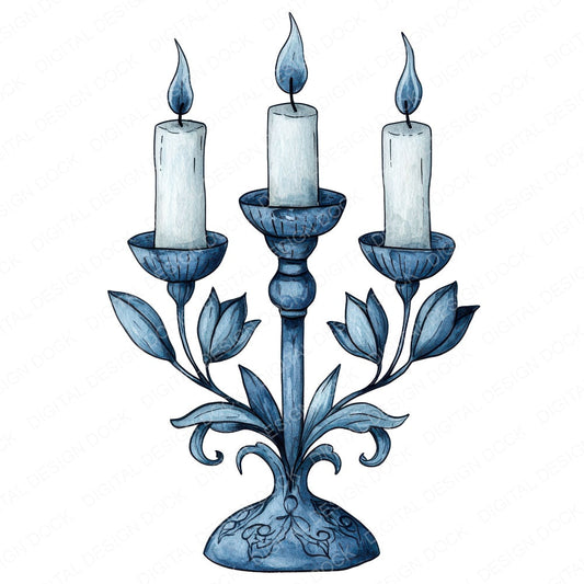Folk Candle Holder fussy cut sheet in A4 format showing all 12 designs on one printable page