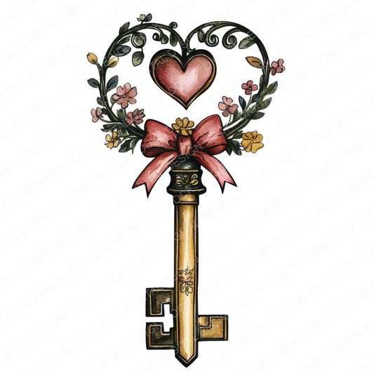 Folk Key with Vines fussy cut sheet in A4 format showing all 12 designs on one printable page