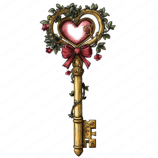 Folk Key with Vines fussy cut sheet in US Letter format showing all 12 designs on one printable page