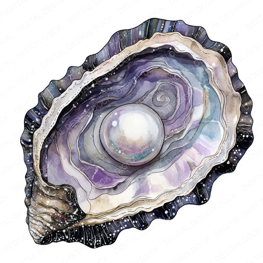 Folk Oyster with Pearl fussy cut sheet in A4 format showing all 12 designs on one printable page