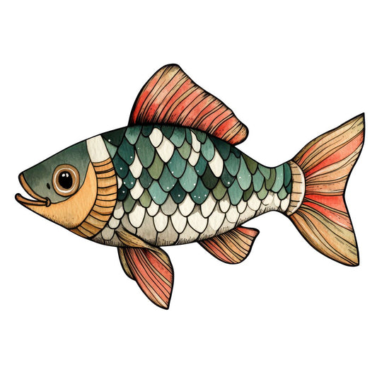 Folk Patterned Fish Clipart Set (DDD005600)