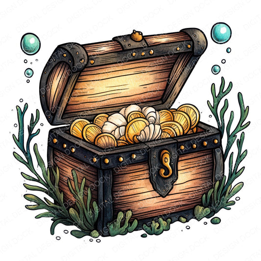 Folk Treasure Chest fussy cut sheet in A4 format showing all 12 designs on one printable page