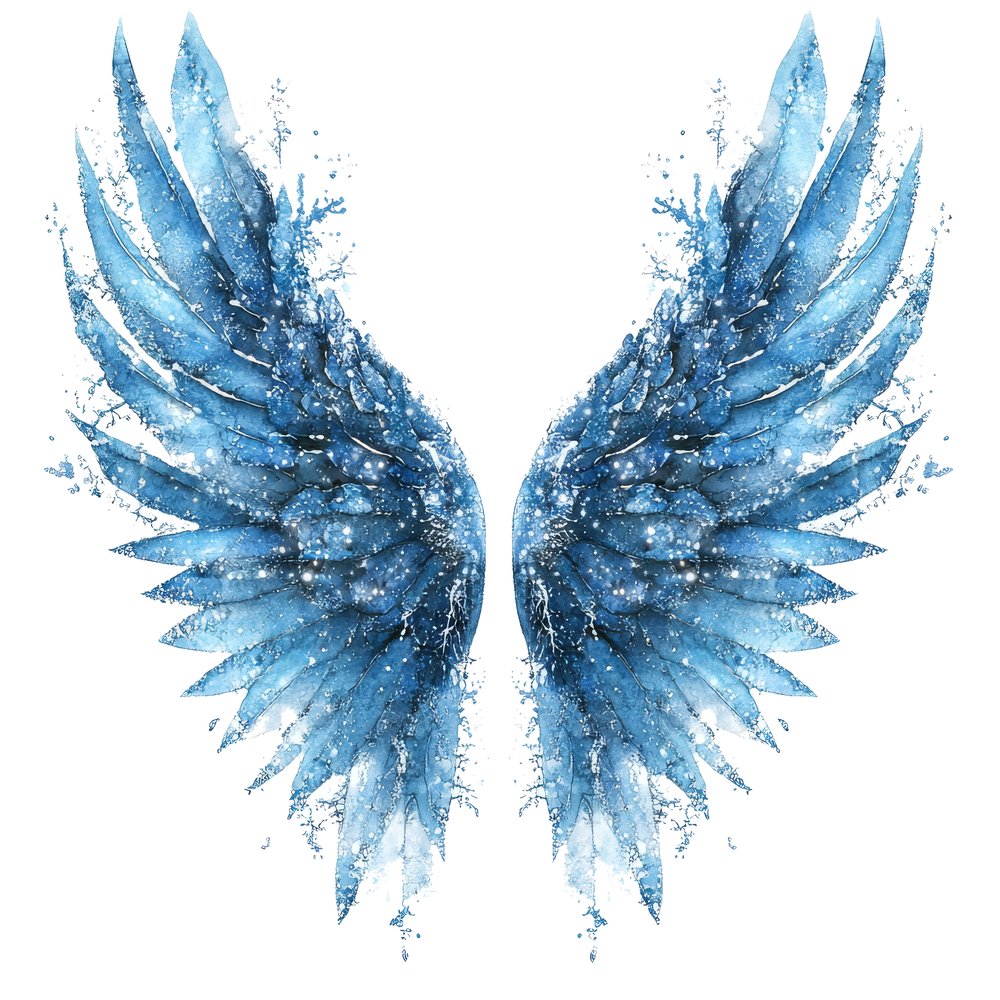 Frozen Crystal Angel Wings Clipart Set (DDD005659)