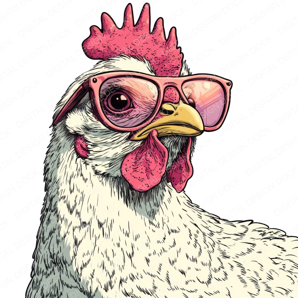 Funky Cool Chicken Clipart Set (DDD005662)