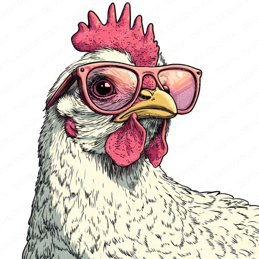 Funky Cool Chicken Clipart Set (DDD005662)