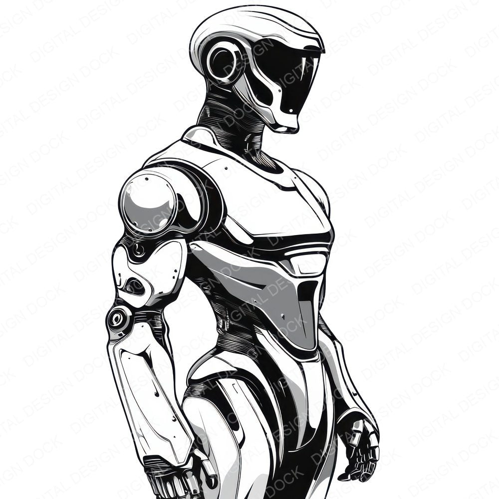 Futuristic Robot Clipart Set (DDD005677)