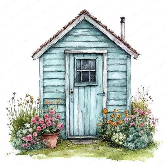 Garden Shed Clipart Set (DDD005684)