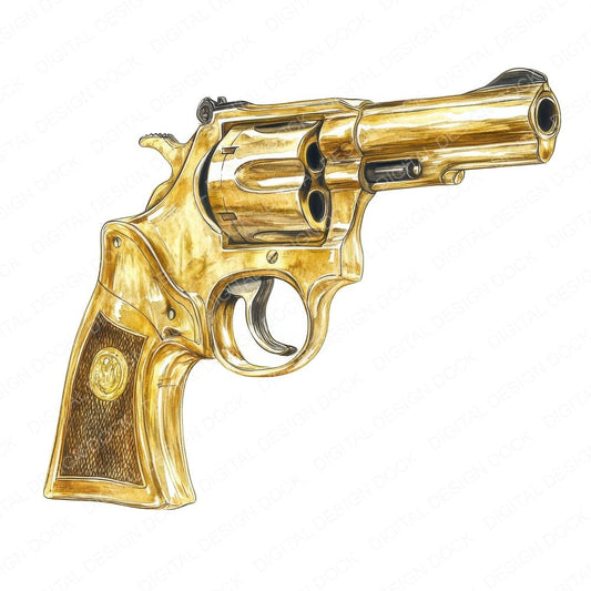 Golden Gun Clipart Set (DDD005723)