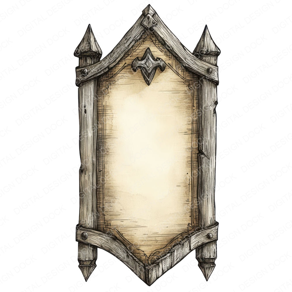 Gothic Sign Post fussy cut sheet in A4 format showing all 12 designs on one printable page