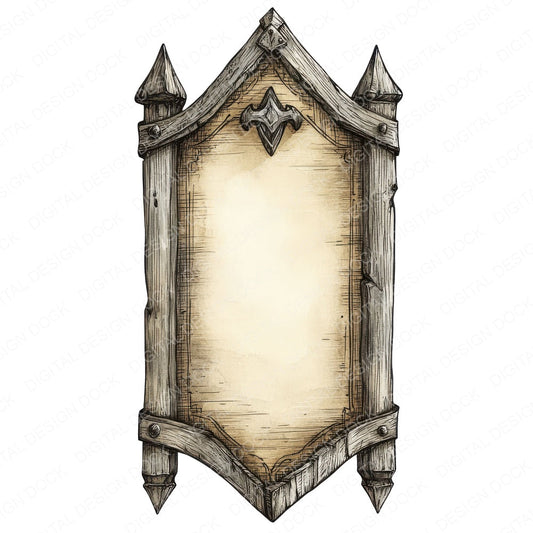 Gothic Sign Post fussy cut sheet in A4 format showing all 12 designs on one printable page