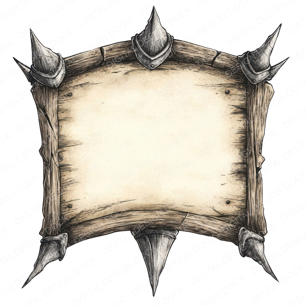 Gothic Sign Post fussy cut sheet in US Letter format showing all 12 designs on one printable page