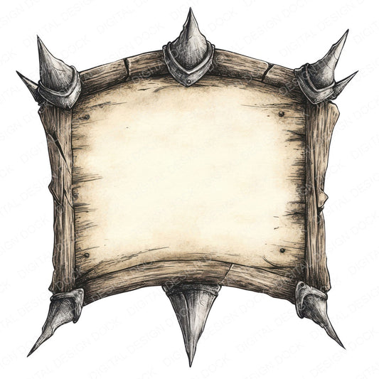 Gothic Sign Post fussy cut sheet in US Letter format showing all 12 designs on one printable page