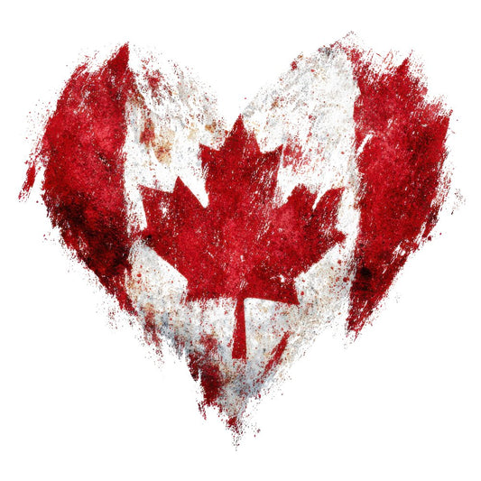 Grunge Canada Flag Heart Clipart Set (DDD005765)