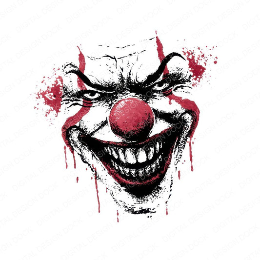 Halloween Watercolour Evil Clown Clipart Set (DDD005779)