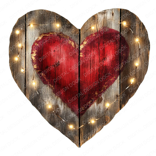 Heart Shaped Wooden Sign fussy cut sheet in A4 format showing all 12 designs on one printable page