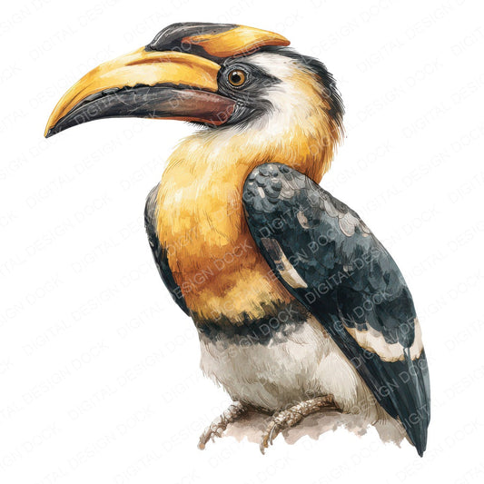 Hornbill Exotic Bird Clipart Set (DDD008213)