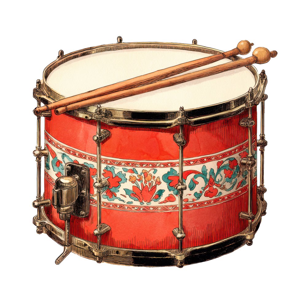 Illustrated Drum Clipart Set (DDD005867)