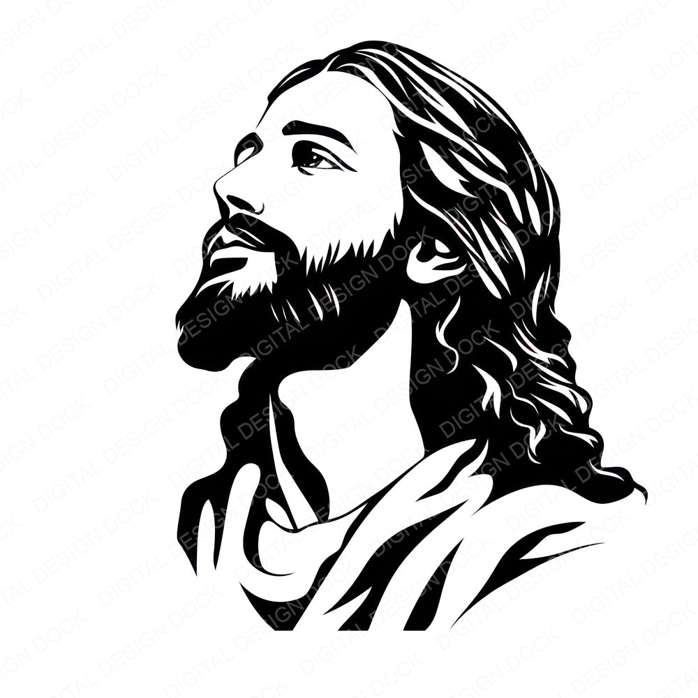 Jesus Christ Coloring Page fussy cut sheet in US Letter format showing all 12 designs on one printable page