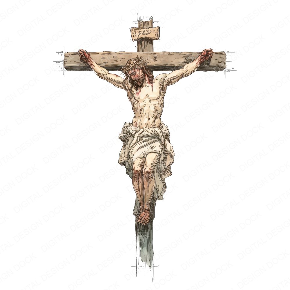 Jesus Christ Cross Clipart Set (DDD005895)