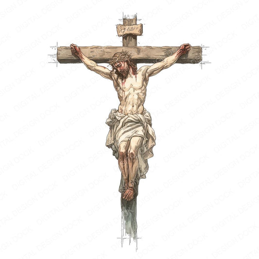Jesus Christ Cross Clipart Set (DDD005895)