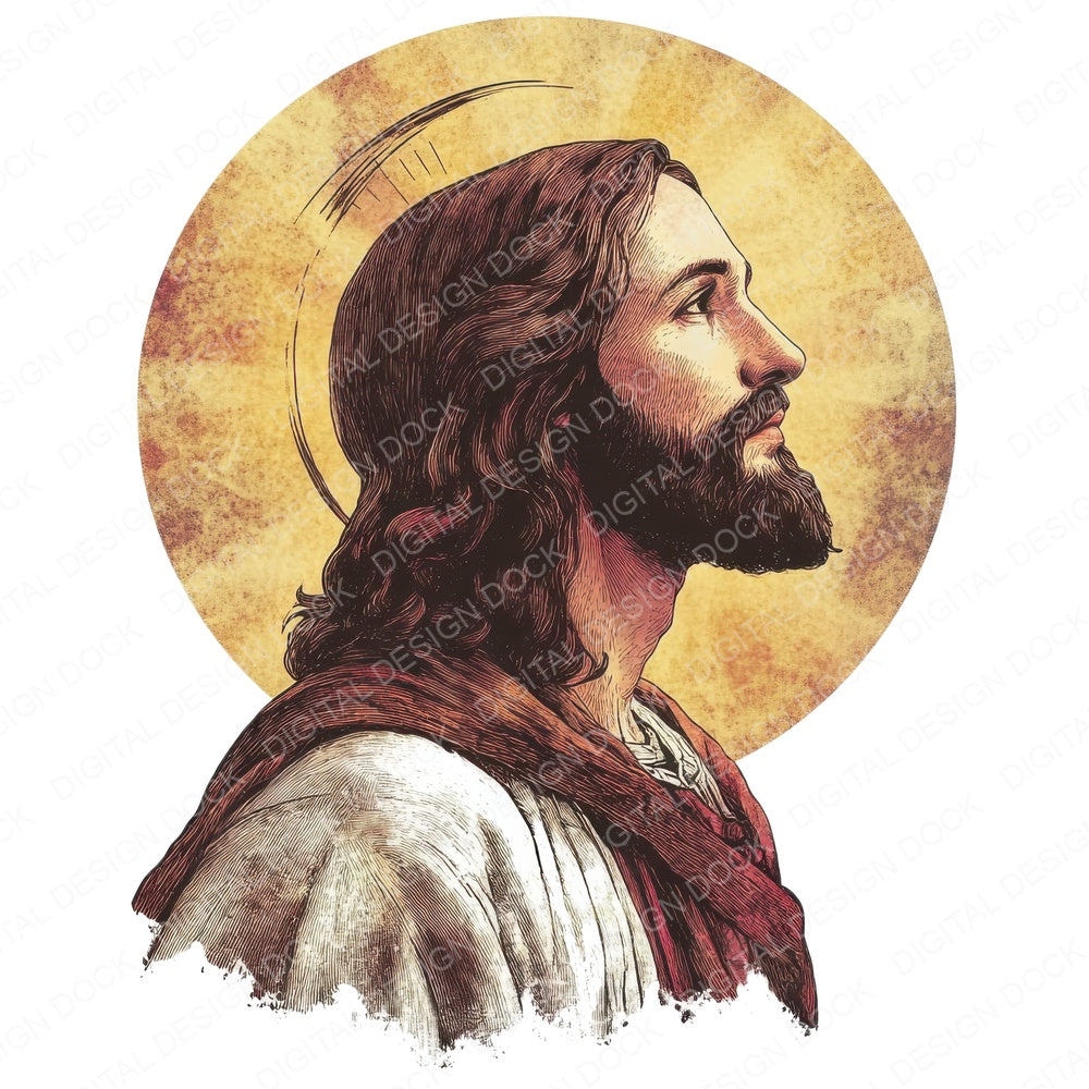 Jesus Christ Halo fussy cut sheet in A4 format showing all 12 designs on one printable page