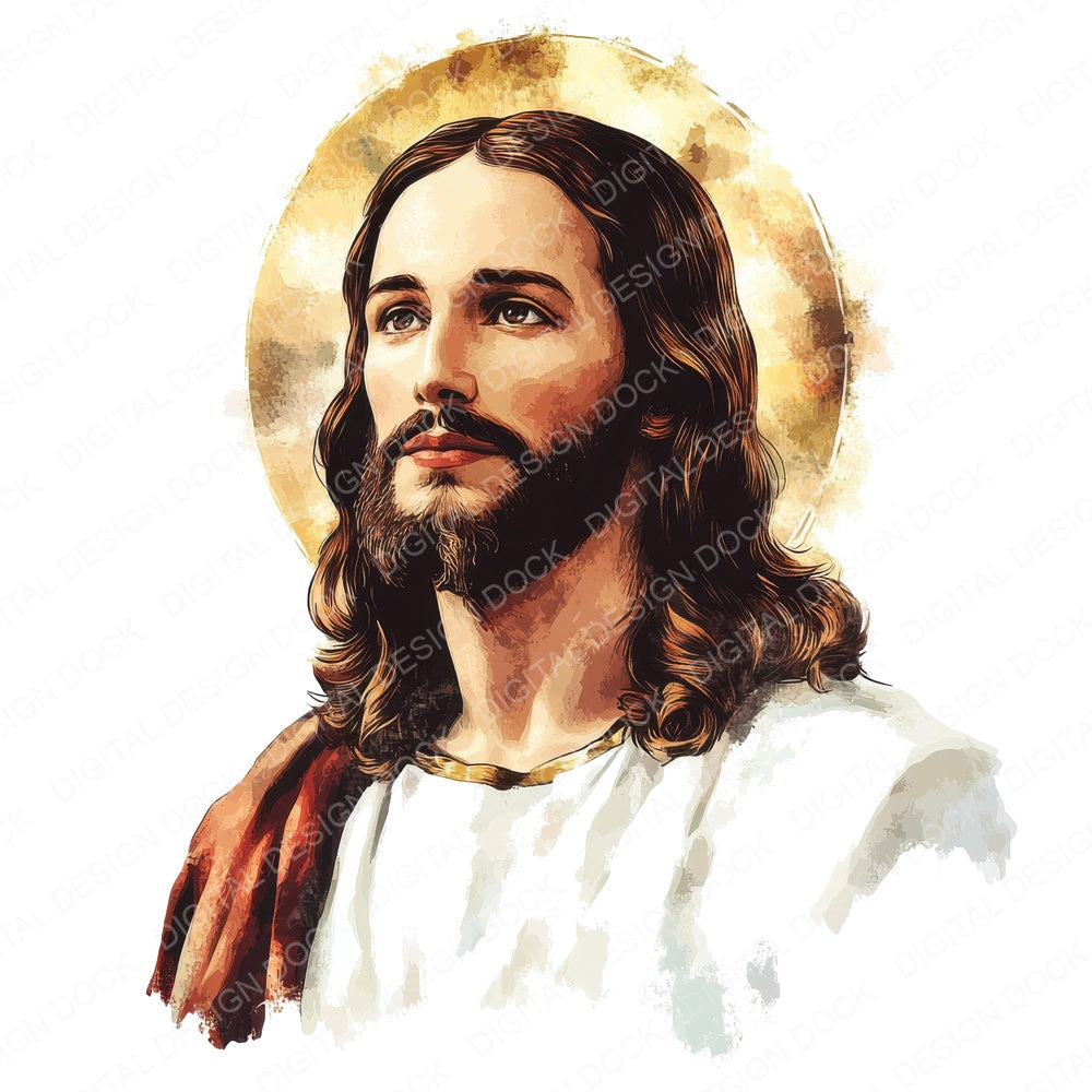 Jesus Christ Halo fussy cut sheet in US Letter format showing all 12 designs on one printable page