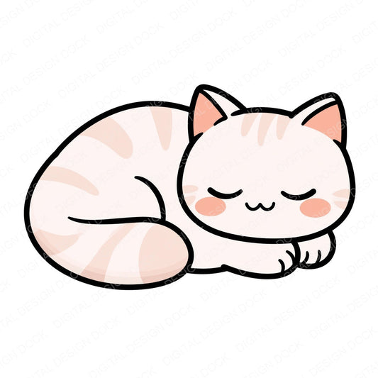Kawaii Cat Character Clipart Set (DDD014467)