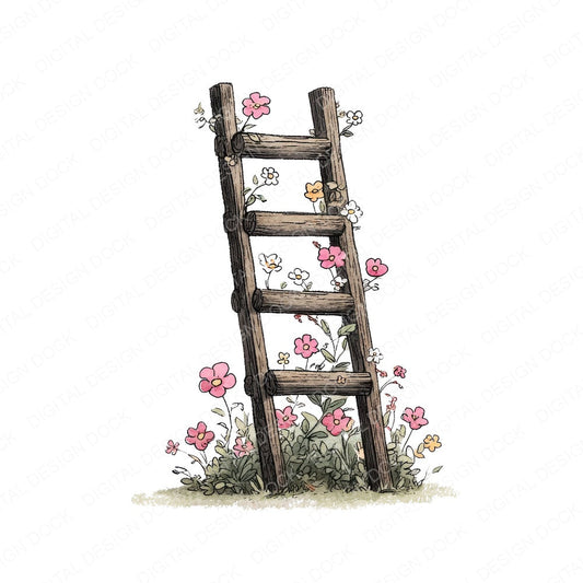 Ladder Wildflowers fussy cut sheet in A4 format showing all 12 designs on one printable page